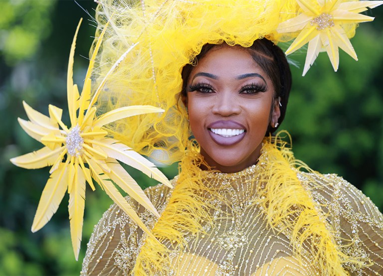 Guest of the race attends day three of Royal Ascot 2023 at Ascot Racecourse