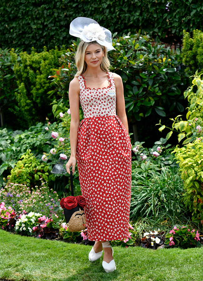 Georgia Toffolo attends day three of Royal Ascot 2023 at Ascot Racecourse
