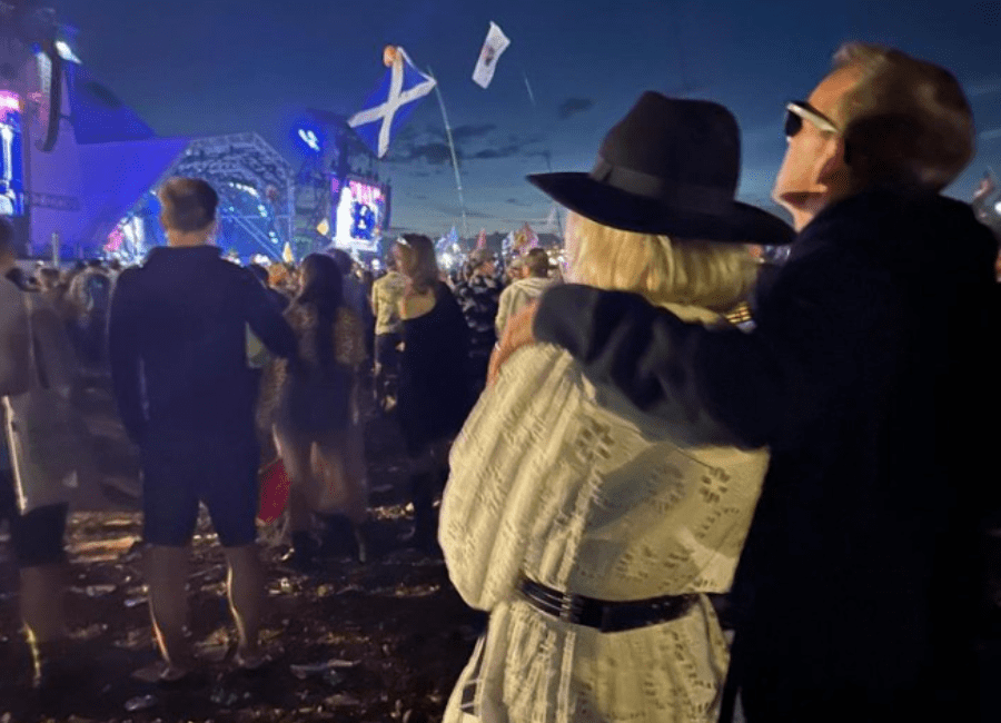 Holly Willoughby dances This Morning worries away at Glastonbury
