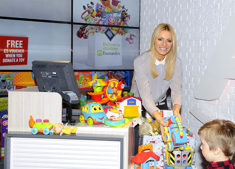Tess Daly launches Argos Barnardo's Toy Exchange, London