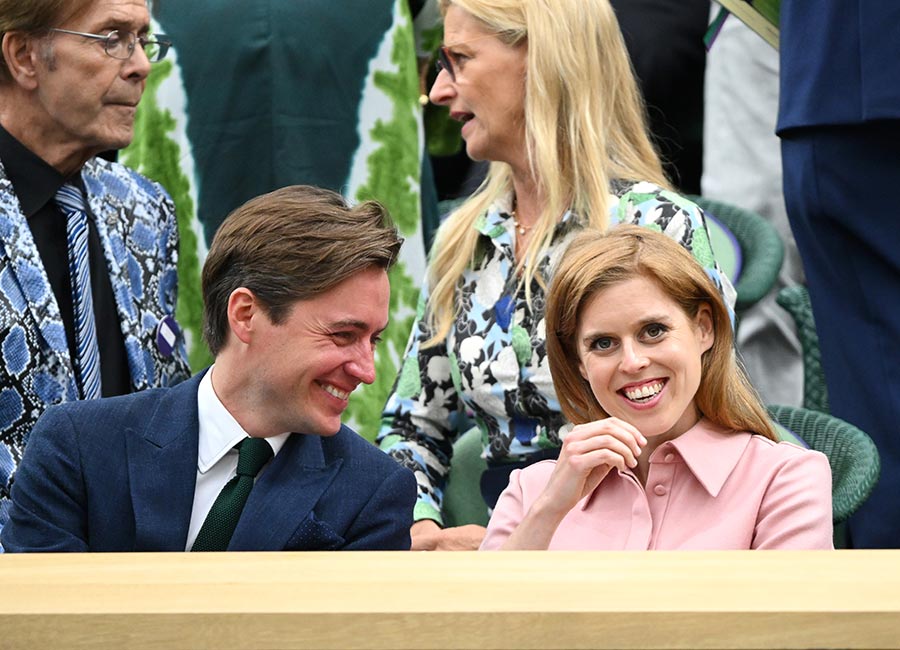 Princess Beatrice is all giggles with hubby Edo at Wimbledon