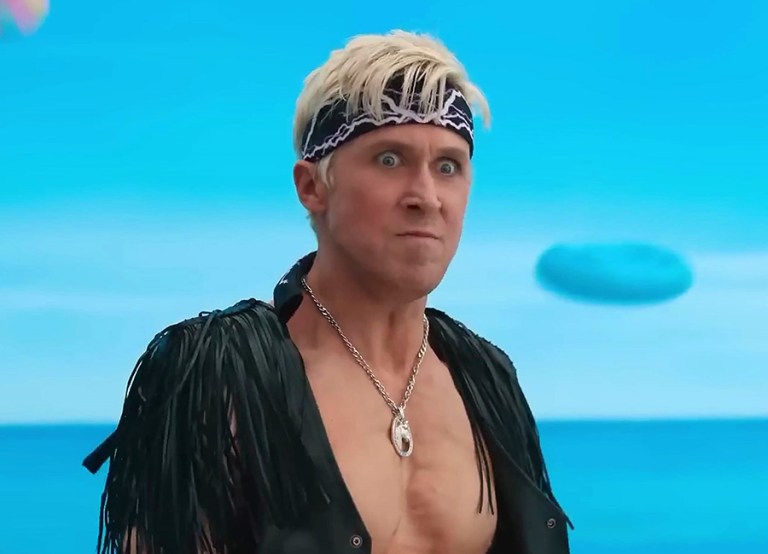 Watch Ryan Gosling Sing ‘Just Ken’ From the Barbie Movie Margot Robbie music video Just Ken Exclusive Warner Bros. Pictures