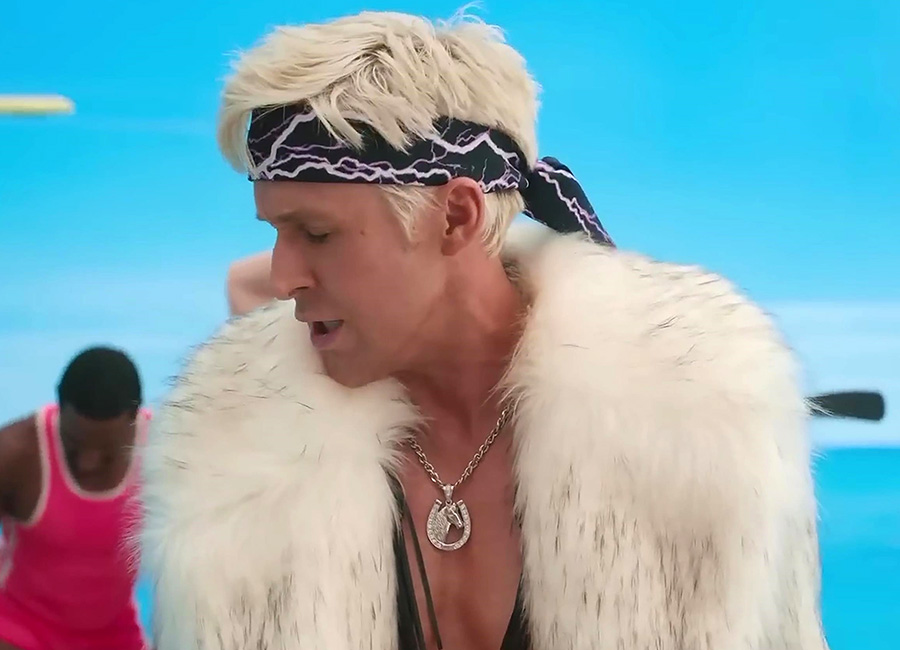 Watch Ryan Gosling Sing ‘Just Ken’ From the Barbie Movie Margot Robbie music video Just Ken Exclusive Warner Bros. Pictures