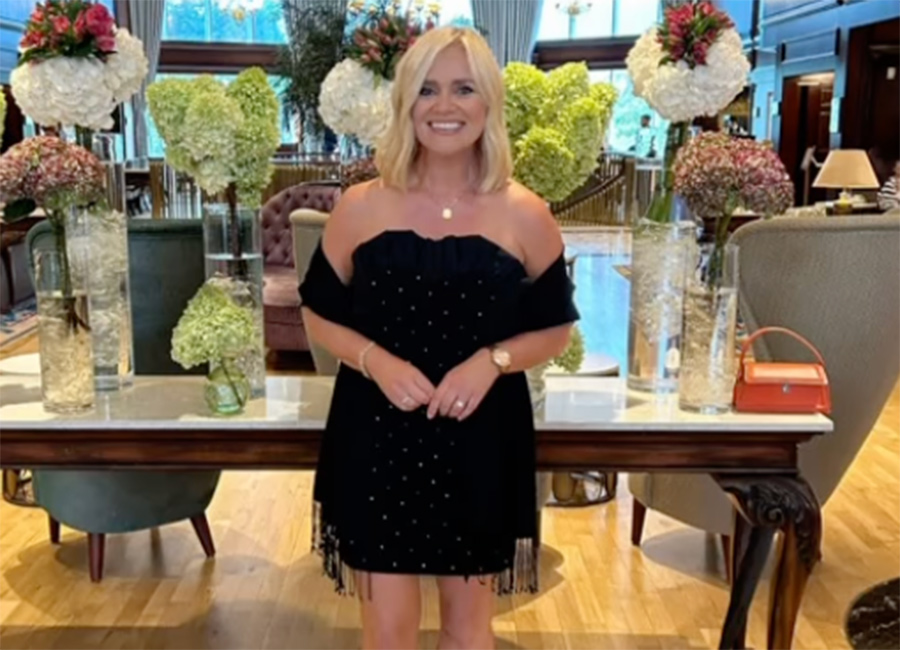 'Mum's scarf did the job warding off Storm Betty!' Karen Koster rewears fun LBD at friend's wedding