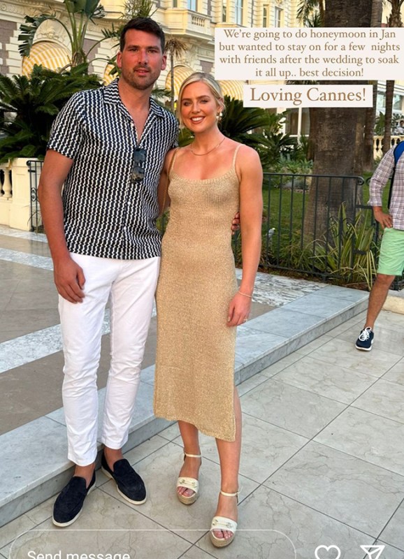 Aimee Connolly with her husband John in Cannes