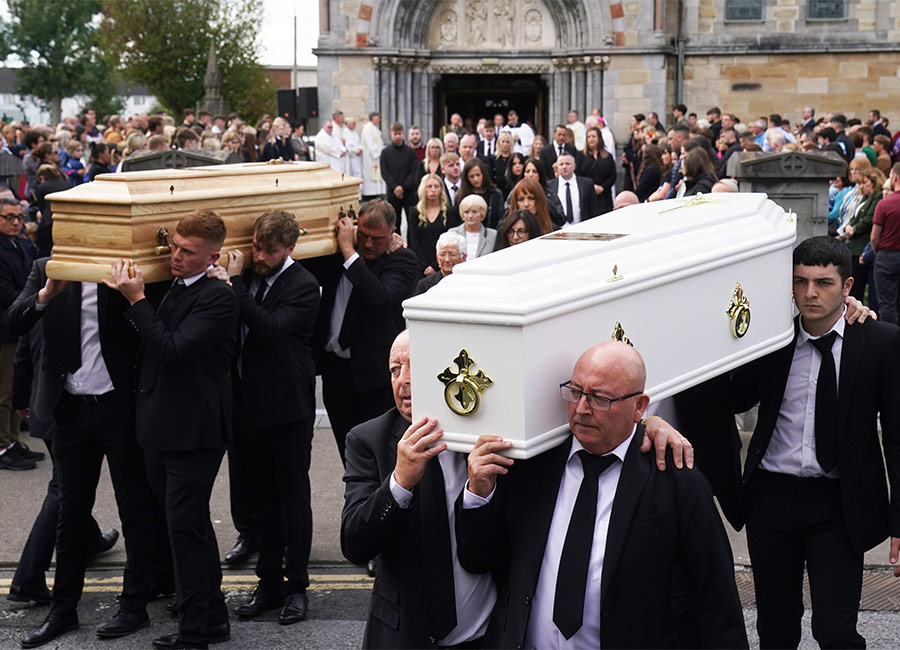 Crash siblings' mum tells mourners to 'leave their sorrow at the door and make the world a better place'