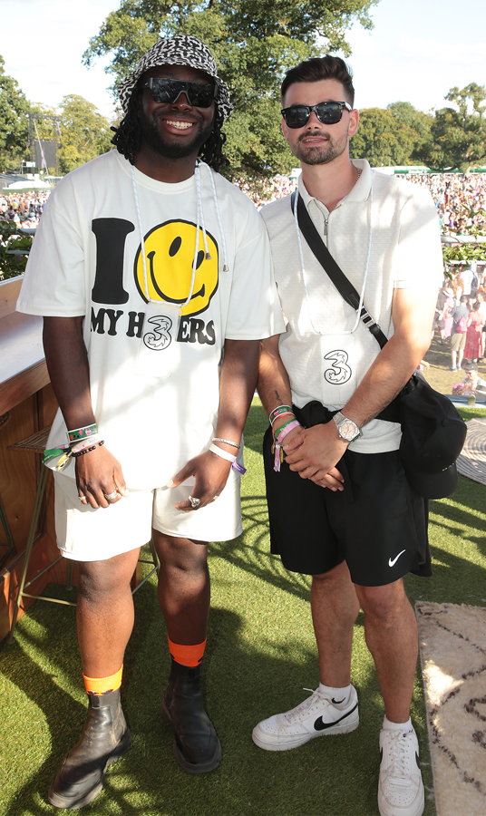 Bill Oshafi and Alex Byrne at the 3Charge&Chill area at Electric Picnic. Pic: Brian McEvoy