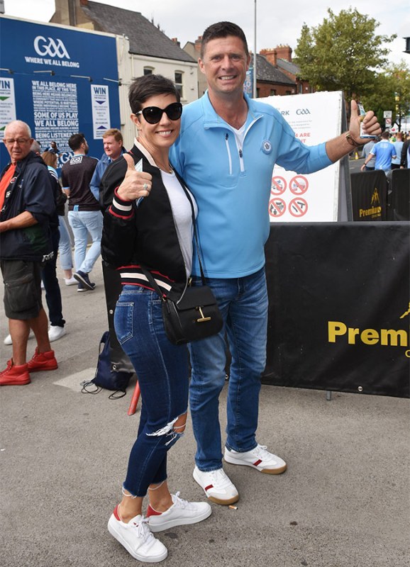 Supporters arrive at the Dublin V Kerry GAA All Ireland Final 2019 at Croke Park, Dublin, Gillian Quinn, Niall Quinn