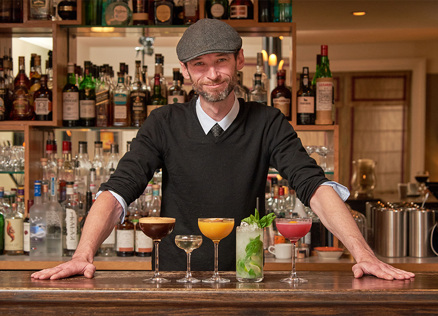 Simon O'Connor with some of his creations at Kinara in Clontarf. Pic: Sean Dwyer