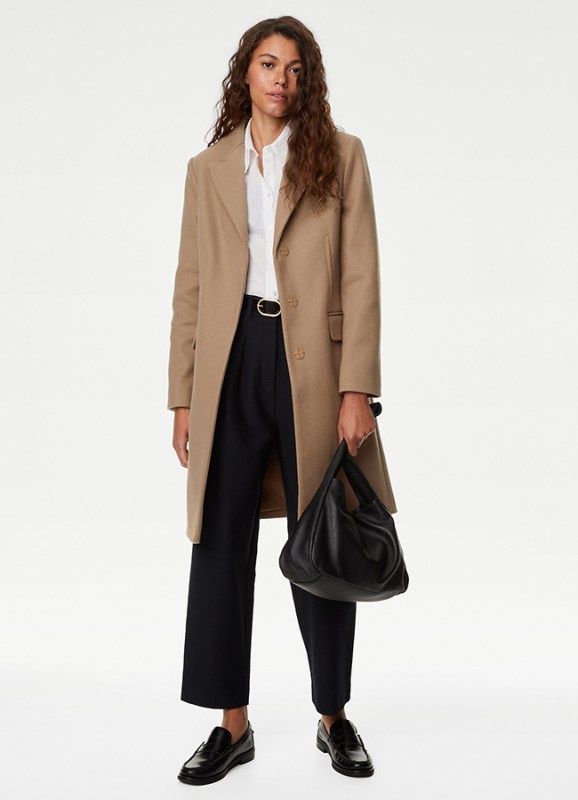 Marks and Spencer camel coat