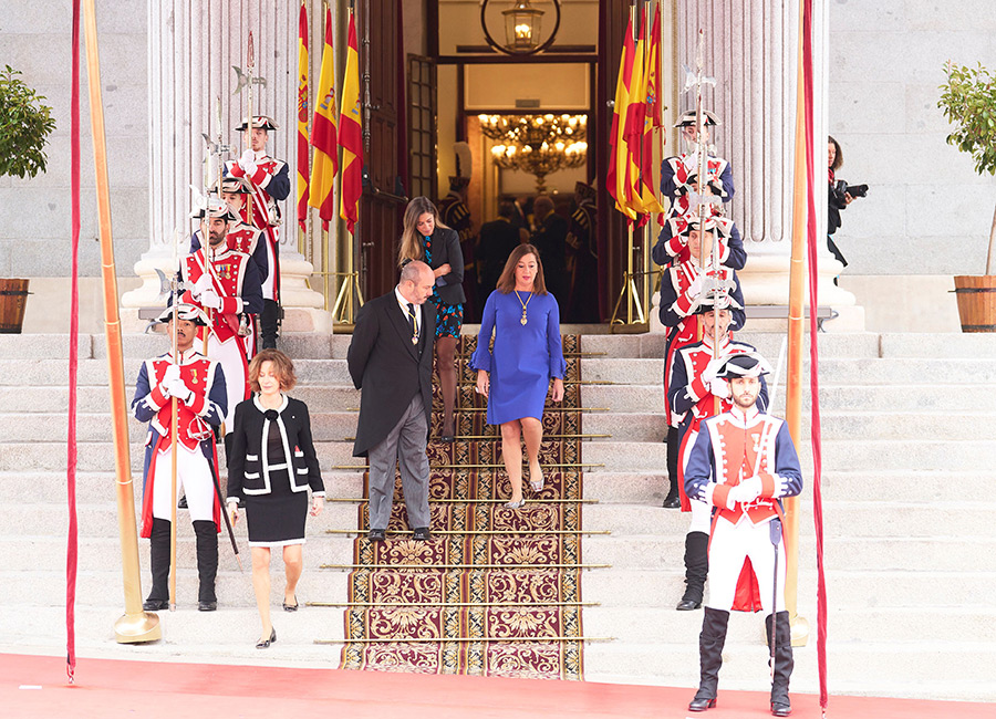 Pedro Royan, Francina Armengol attends oath of allegiance to the Spanish Constitution of the Princess of Asturias at Congress of Deputies. Pic: REX