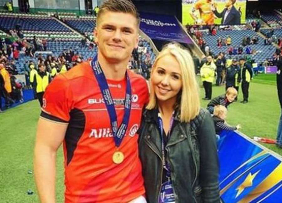 Owen Farrell and Georgie. Pic: Twitter