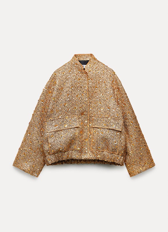 Zara sequin bomber