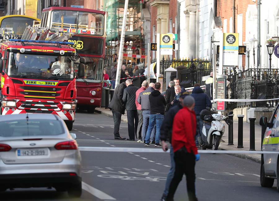 Several children are feared to be injured after a suspected stabbing near a school in Dublin city centre. Pic: Colin Keegan / Collins Photos