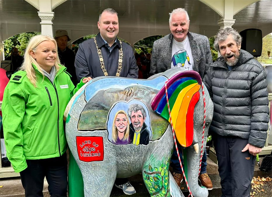 Charlie Bird pictured in Dublin as he supports the Elephant In The Room movement
