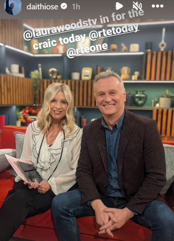Laura Woods and Dáithí Ó Sé. Pic: Dáithí Ó Sé Instagram