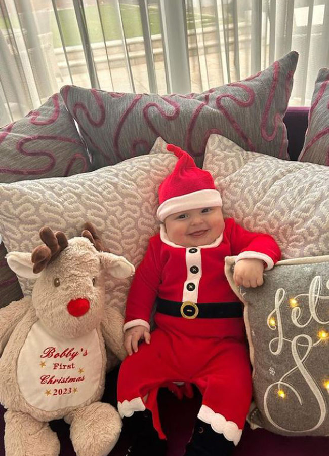 Jess Redden, Rob Kearney, Bobby First Christmas. Pic: Jess Redden Instagram