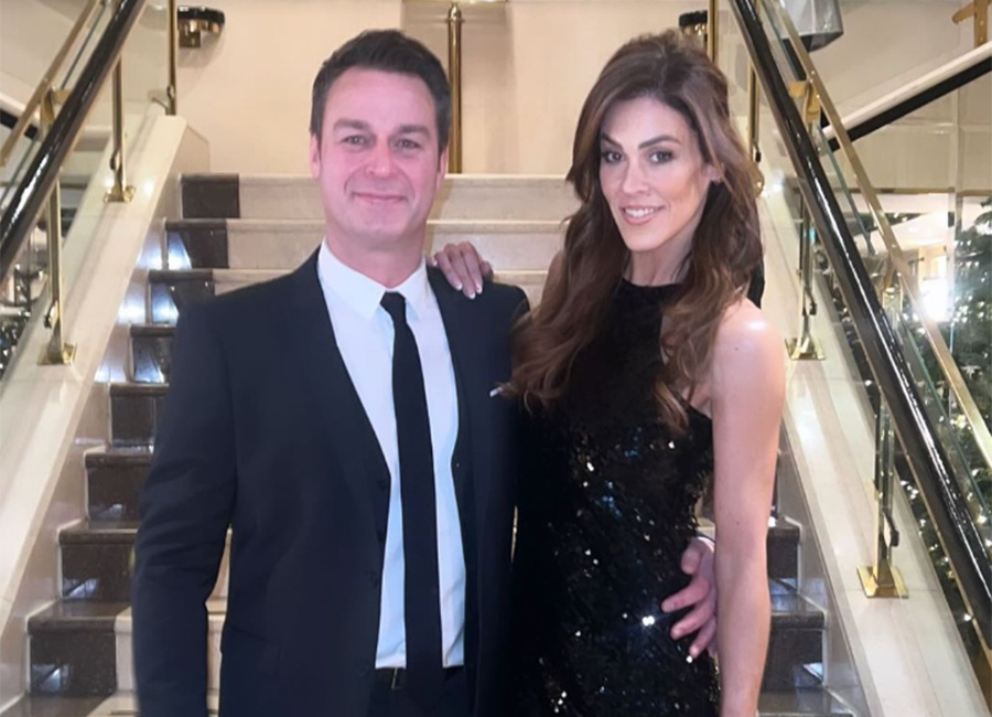 Glenda Gilson sparkles at Christmas wedding in designer LBD and fun heels