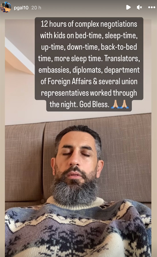 Paul Galvin on Christmas Day. Pic: Paul Galvin / Instagram