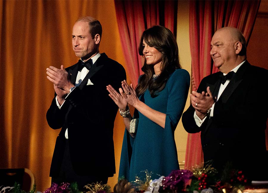 The Prince and Princess of Wales clap during the Royal Variety Performance at the Royal Albert Hall, London. Pic: Aaron Chown/PA Wire