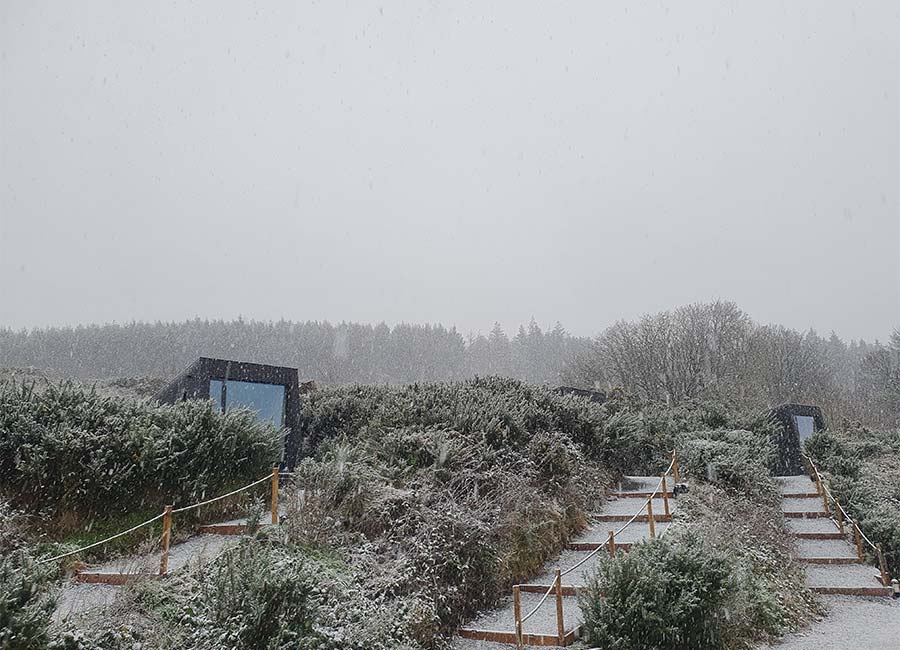 Luxury glamping in the wilderness in Wexord with underfloor heating and outdoor baths