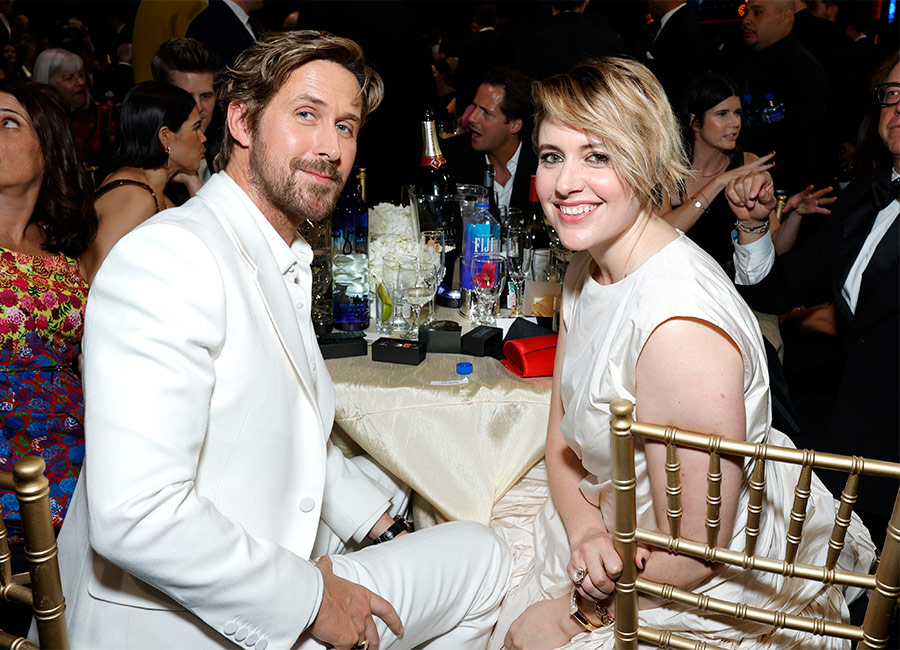 Ryan Gosling and Greta Gerwig. Pic: Stefanie Keenan/Getty Images for FIJI Water