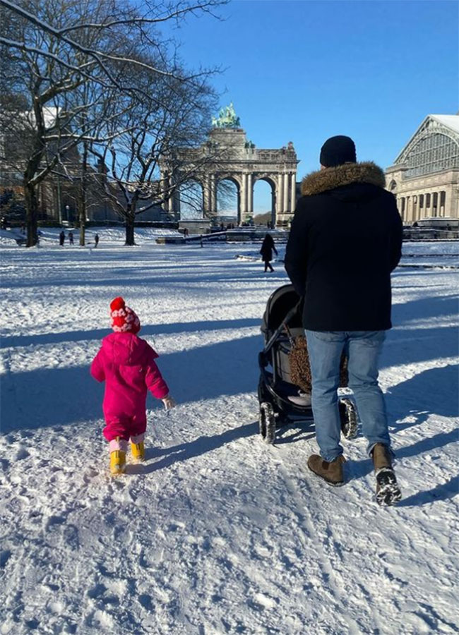 Sinead Kennedy in Brussels enjoying family time