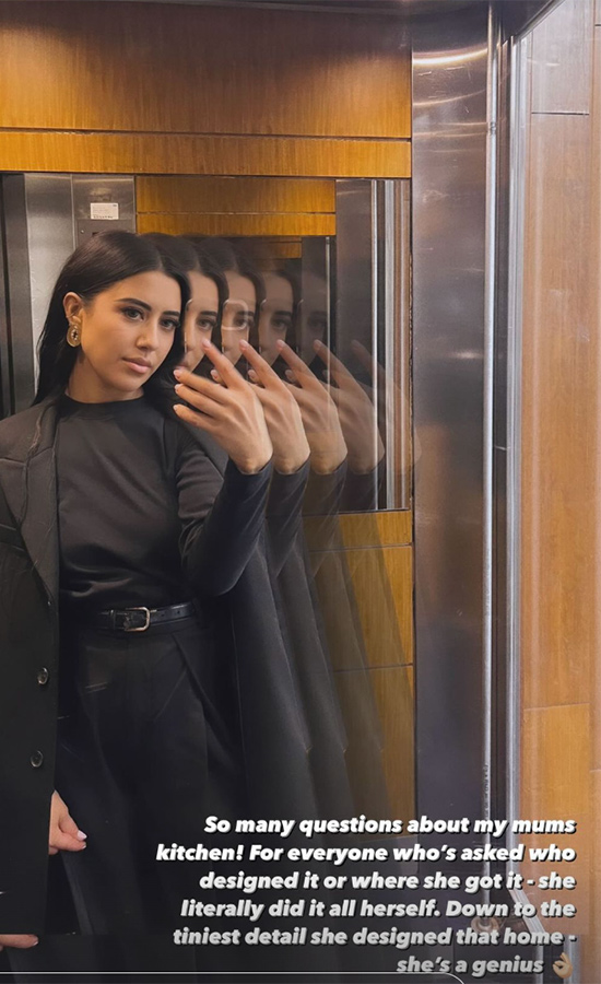 Lottie Ryan shared a look at her mum's kitchen. Pic: Lottie Ryan / Instagram