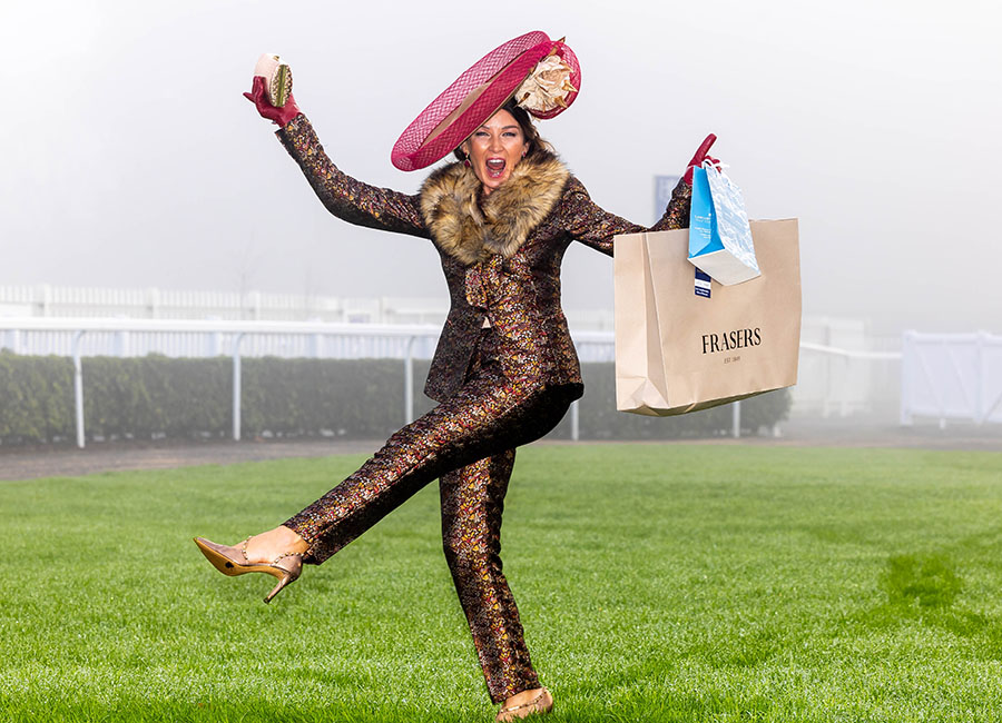 Mary Woulfe from Athea, Co. Limerick, winner of the Naas Racecourse Winter Best Dressed competition