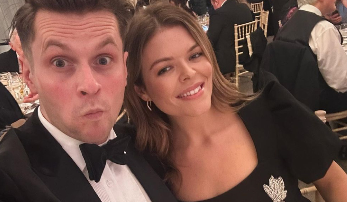 Doireann Garrihy and Mark taking break in the sun after 'mental' work season