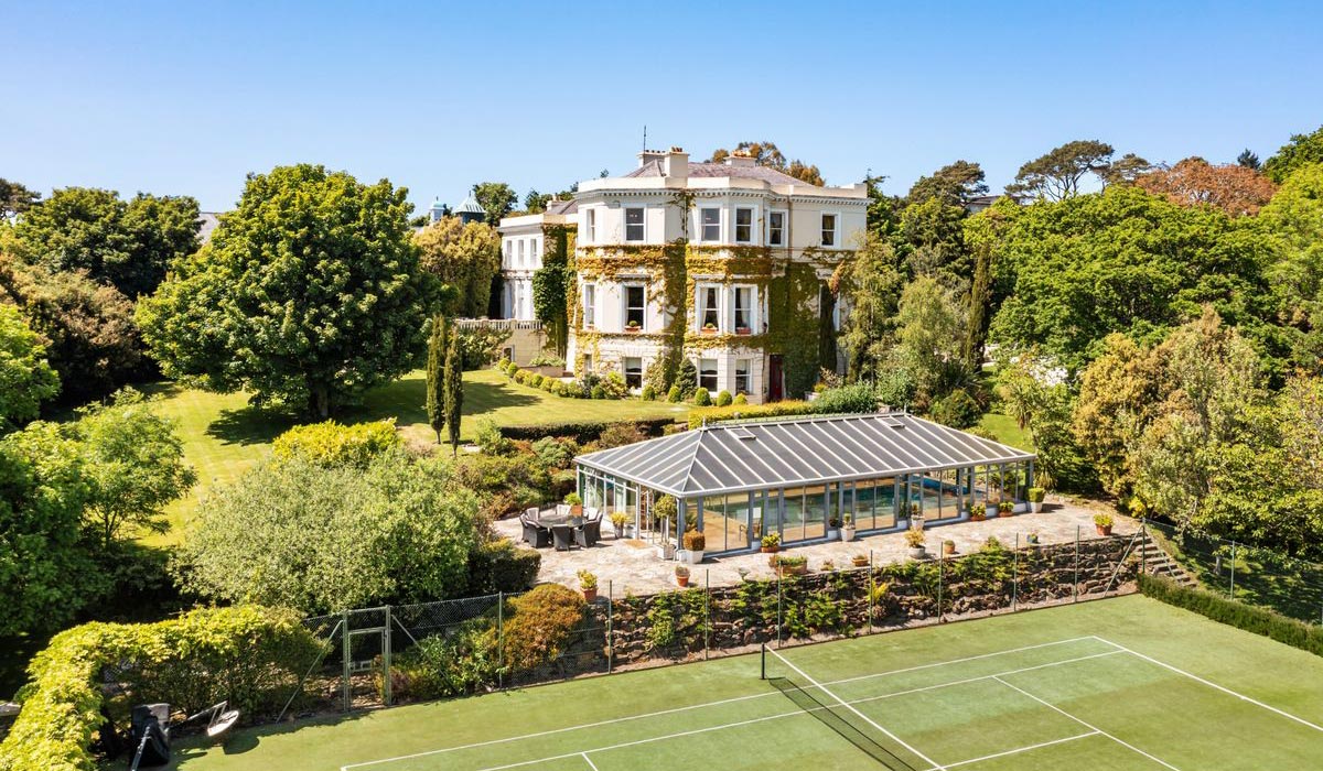 Killiney mansion with pool, tennis court, and stunning views drops €1.25m in price