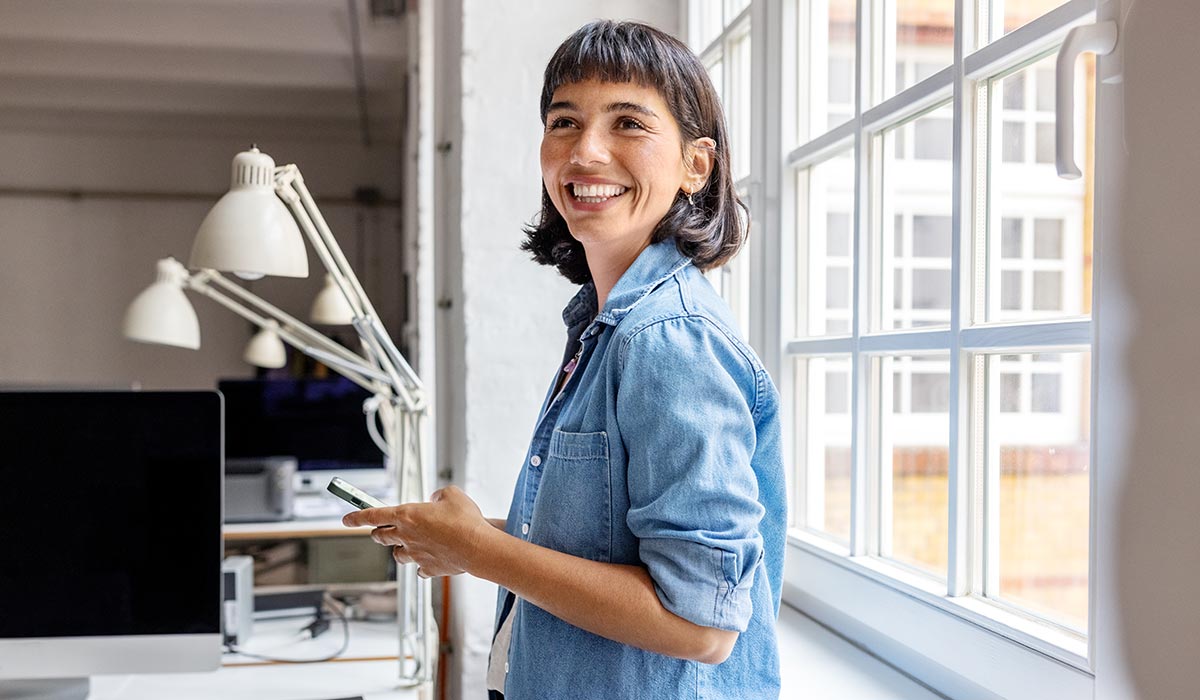 Happy in the office. Pic: Getty Images