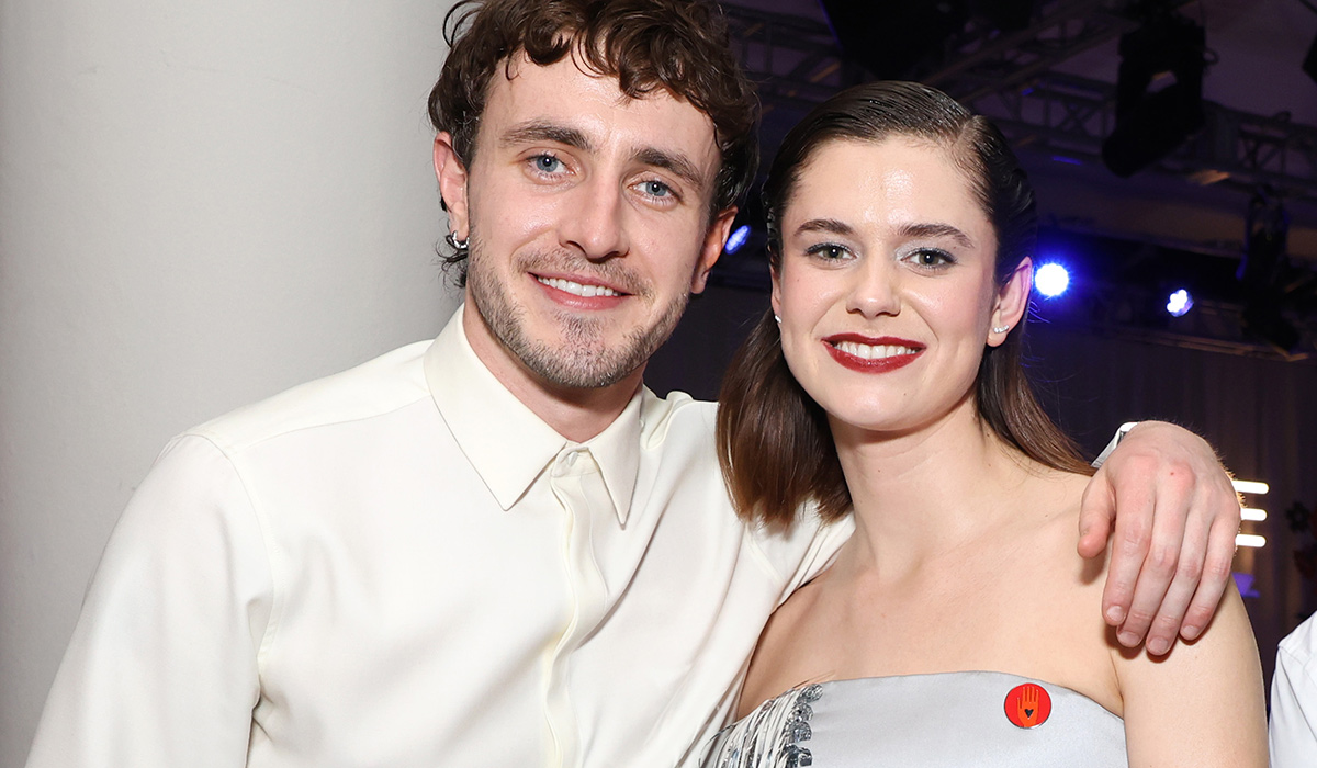 LONDON, ENGLAND - FEBRUARY 18: Paul Mescal and Alison Oliver during the EE BAFTA Film Awards 2024 Dinner at The Royal Festival Hall on February 18, 2024 in London, England. (Photo by Lia Toby/BAFTA/Getty Images for BAFTA)