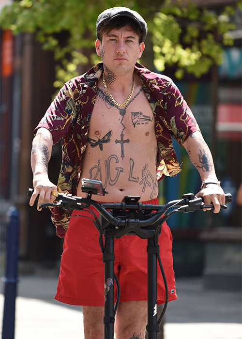 Barry Keoghan filming a scene for Bird. Pic: Fraser Gray/REX/Shutterstock