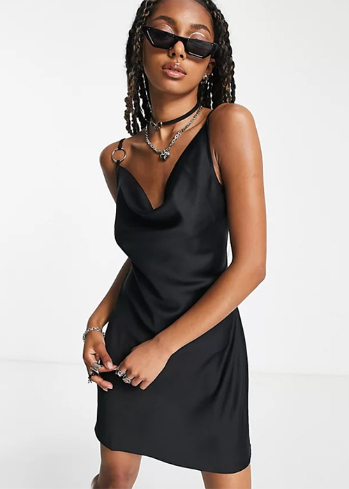 ASOS cowl neck mini dress, €24. Pic: ASOS
