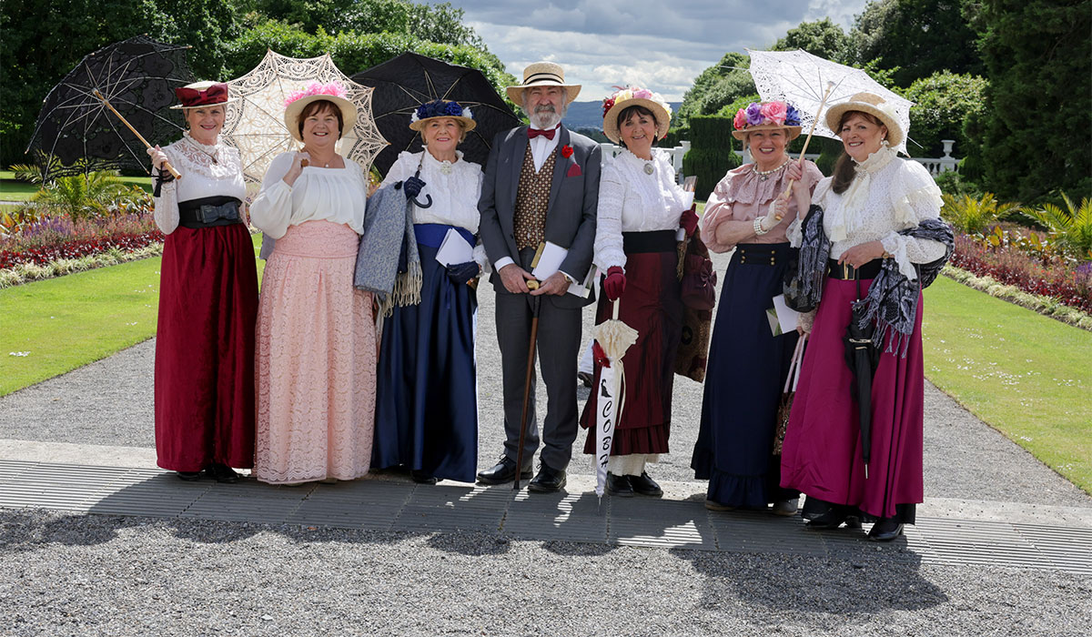 Elizabeth Forest, Viv Halley, Mona Kennedy, Barry Cassidy, Teresa Delius, Irene O'Driscoll and Rose Cassidy. Pic: Maxwells