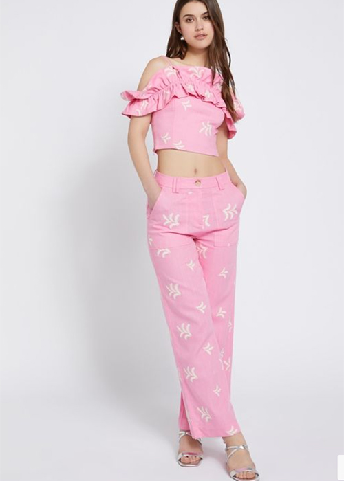 Dunnes co-ord, trousers €30 and crop top €20. Pic: Dunnes Stores