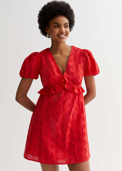 Broderie frill mini dress, €16. Pic: New Look