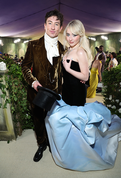 Barry Keoghan and Sabrina Carpenter. Pic: Kevin Mazur/MG24/Getty Images for The Met Museum/Vogue