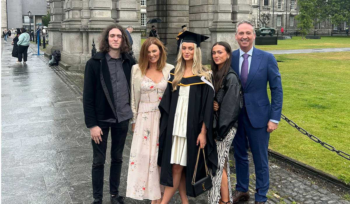 Eunice McMenamin celebrates daughter's graduation. Pic: Eunice McMenamin 