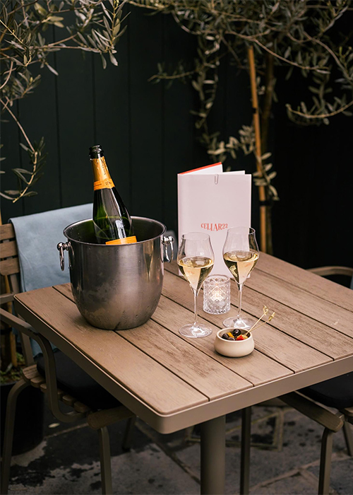 The terrace at Cellar 22.