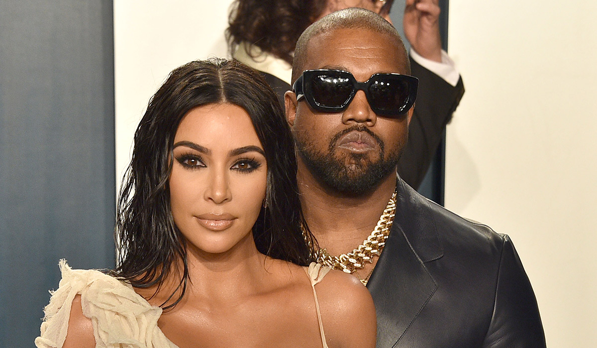 BEVERLY HILLS, CALIFORNIA - FEBRUARY 09: Kim Kardashian and Kanye West attend the 2020 Vanity Fair Oscar Party at Wallis Annenberg Center for the Performing Arts on February 09, 2020 in Beverly Hills, California. (Photo by David Crotty/Patrick McMullan via Getty Images)