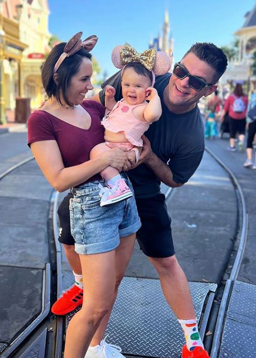 Janette Manrara and Aljaž Škorjanec with their daughter Lyra. Pic: Janette Manrara/Instagram