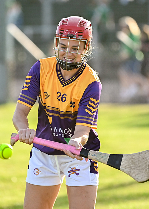 Kilkenny All-Ireland winning camogie player Grace Walsh before the Hurling for Cancer Research 2024 charity match at Netwatch Cullen Park in Carlow. Pic: Piaras Ó MÃdheach/Sportsfile