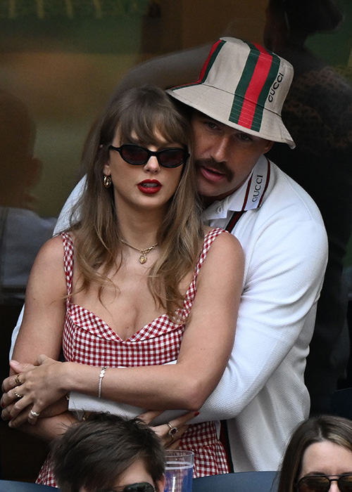 Taylor Swift and Travis Kelce are seen watching Jannik Sinner Vs Taylor Fritz during the men's singles finals on Arthur Ashe Stadium at the USTA Billie Jean King National Tennis Center on September 8, 2024 in Flushing Queens. Credit: mpi04 / MediaPunch *** NO NY PAPERS***** US Open Championships 2024, Day Fourteen, Flushing Meadows, New York, USA - 08 Sep 2024