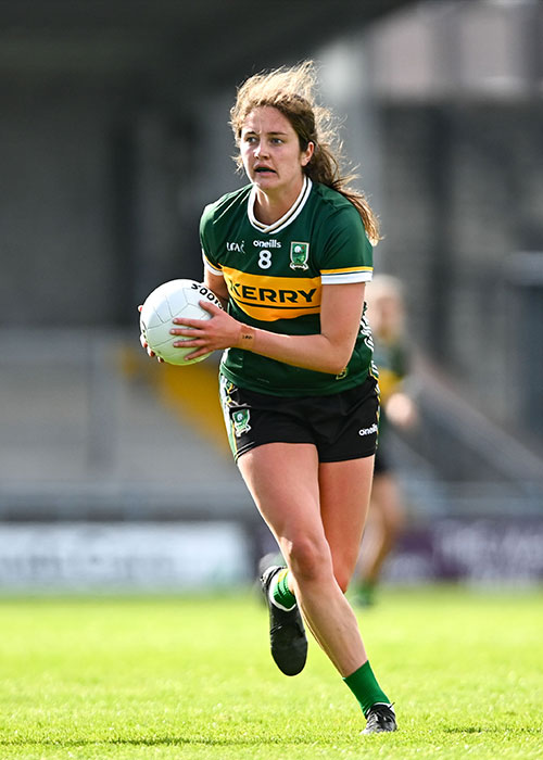 Mary O'Connell of Kerry during the TG4 All-Ireland Ladies Football Senior Championship quarter-final match between Kerry and Meath at Austin Stack Park in Tralee, Kerry. Pic: Tyler Miller/Sportsfile