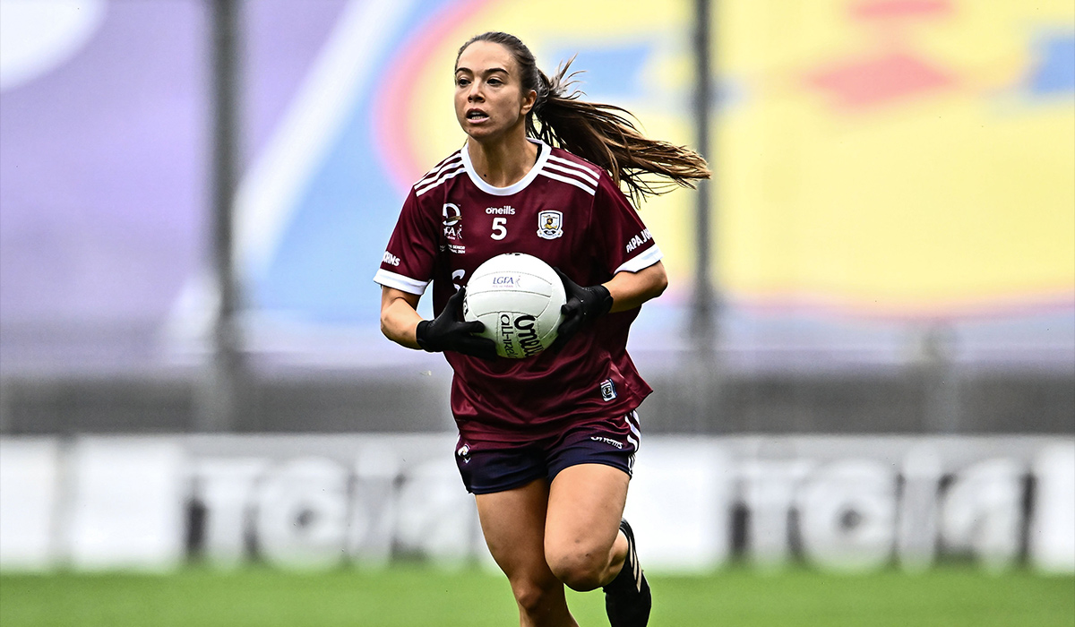 Aoife Ní Cheallaigh of Galway during the TG4 All-Ireland Ladies Football Senior Championship final match between Galway and Kerry at Croke Park in Dublin. Pic: Piaras Ó Mídheach/Sportsfile