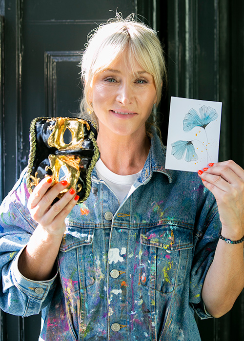 30/03/2023
Helen Steele, award-winning Irish fashion designer and artist 
during the launch of the Incognito art sale in aid of the Jack and Jill Children’s Foundation – where the artist behind the art is only uncovered once the sale is over! at The Regent Room, The Wilde Iconic Offices, 53 Merrion Square , Dublin

Photo: Gareth Chaney/ Collins Photos
