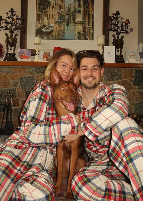 Tasha Ghouri and Andrew Le Page with their dog Luna. Pic: Instagram