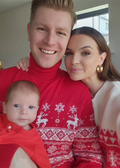 Dancers Stephen and Kylee Vincent with their baby son Lando at Christmas. Pic: Kylee Vincent / Instagram